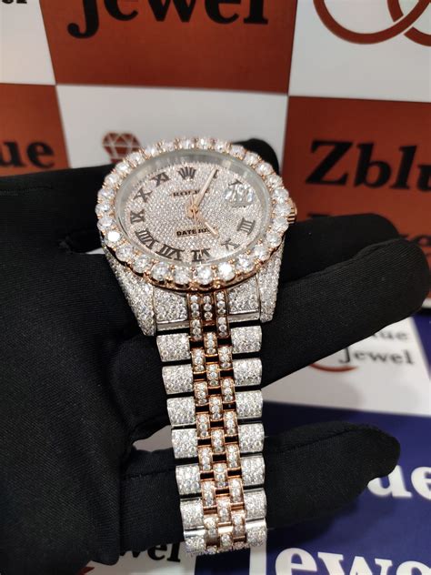 rolex watch moissanite|ice cartel moissanite watch.